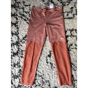 Cropped Nike Leggings with Mesh Panels